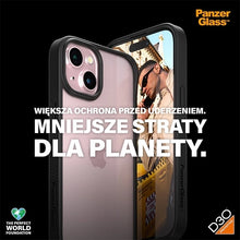 Заредете изображение във визуализатора на галерията – Military Grade Certified PanzerGlass ClearCase iPhone 15 Case - Transparent &amp; Black
