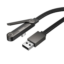 Заредете изображение във визуализатора на галерията – Cable with bracket USB A to USB C 3A Hoco 1,2 m U150 Exquisite black
