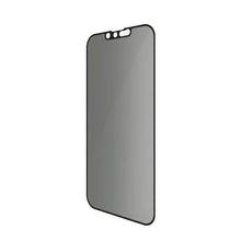 Заредете изображение във визуализатора на галерията – PanzerGlass E2E Microfracture antibacterial privacy glass for iPhone 13 Pro Max - with black frame
