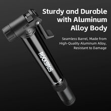 Заредете изображение във визуализатора на галерията – Rockbros 42320010001 hand pump for bicycle + screwdriver - black
