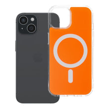 Заредете изображение във визуализатора на галерията – Гръб Clear Fusion Mag Cover за iPhone 15 с MagSafe - оранжев Hermes
