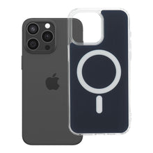 Заредете изображение във визуализатора на галерията – Гръб Clear Fusion Mag Cover за iPhone 15 PRO MAX с MagSafe - тъмносин
