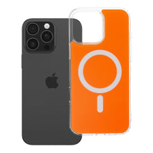 Заредете изображение във визуализатора на галерията – Гръб Clear Fusion Mag Cover за iPhone 16 PRO MAX с MagSafe - оранжев Hermes
