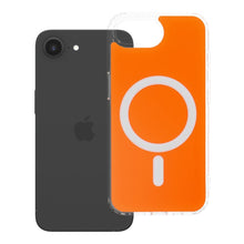 Заредете изображение във визуализатора на галерията – Гръб Clear Fusion Mag Cover за iPhone 16e (SE4 2025) / 17e с MagSafe - оранжев Hermes
