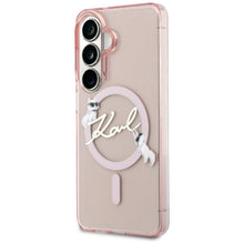 Заредете изображение във визуализатора на галерията – KARL LAGERFELD case for SAMSUNG S26 KLHMS26S5HKSCAP (Magnetic IML KC Script) pink
