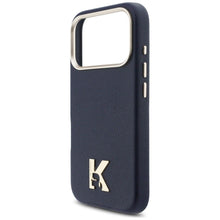Заредете изображение във визуализатора на галерията – KARL LAGERFELD case for IPHONE 17 Pro compatible with MagSafe KLHMP17L5PGFKHGB (PU FW W/ KHead Logo) blue
