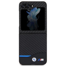 Заредете изображение във визуализатора на галерията – BMW Leather Carbon case for Samsung Galaxy Z Flip 5 - black
