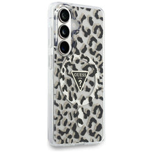 Заредете изображение във визуализатора на галерията – GUESS case for SAMSUNG S26 GUHMS26SHLEGTGLK (Magnetic IML Leopard Print Triangle) black
