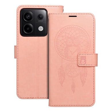 Калъф тип книга MEZZO за XIAOMI Redmi Note 13 Pro 5G dreamcatcher праскова fuzz