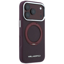 Заредете изображение във визуализатора на галерията – KARL LAGERFELD case for IPHONE 18 Pro Max/17 Pro Max compatible with MagSafe (Saffiano Classic Logo) burgund
