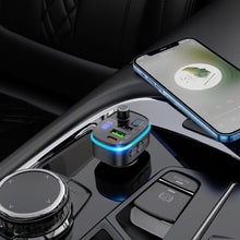 Заредете изображение във визуализатора на галерията – HOCO transmiter FM Bluetooth + 2xUSB + Typ C PD20W + QC3.0 Fast E62 black
