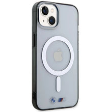 Заредете изображение във визуализатора на галерията – BMW Silver Ring MagSafe case for iPhone 14 Plus - transparent
