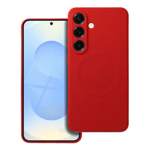 Заредете изображение във визуализатора на галерията – SILICONE MAG COVER case compatible with MagSafe for SAMSUNG S25 Edge red
