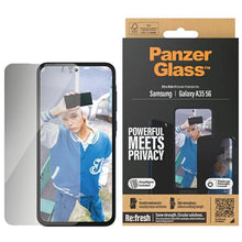 Заредете изображение във визуализатора на галерията – PanzerGlass Ultra-Wide Fit Privacy Tempered Glass with Positioner for Samsung Galaxy A35 5G
