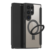 Заредете изображение във визуализатора на галерията – Dux Ducis Skin X Pro case with flap and magnetic ring for Samsung S24 Ultra - black
