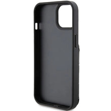 Заредете изображение във визуализатора на галерията – Karl Lagerfeld Saffiano Cardslots and Stand Monogram Choupette case for iPhone 15 - black
