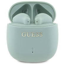 Заредете изображение във визуализатора на галерията – GUESS wireless earphones bluetooth TWS GUTWSJ14ESGN (Printed Classic Logo) green
