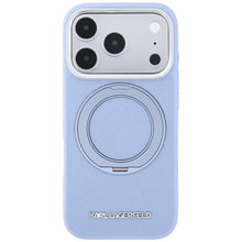 Заредете изображение във визуализатора на галерията – KARL LAGERFELD case for IPHONE 18 Pro/17 Pro compatible with MagSafe (Saffiano Classic Logo) light blue
