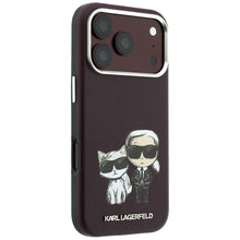 Заредете изображение във визуализатора на галерията – KARL LAGERFELD case for IPHONE 18 Pro /17 Pro compatible with MagSafe (Bodies Sketch) burgudny
