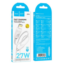 Заредете изображение във визуализатора на галерията – HOCO cable Type C to Lightning PD 27W X114 1 m white
