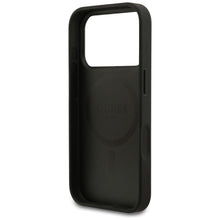 Заредете изображение във визуализатора на галерията – GUESS case for IPHONE 17 Pro compatible with MagSafe GUHMP17LG4GFRK (PU 4G Ring Classic Logo) black
