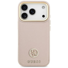 Заредете изображение във визуализатора на галерията – GUESS case for IPHONE 17 Pro compatible with MagSafe GUHMP17LPGCRMDEP (PU W/ Grained Strass Logo) pink
