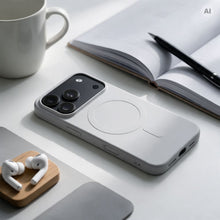 Заредете изображение във визуализатора на галерията – Case for iPhone 18 Pro / 17 Pro Silicone Mag Cover compatible with MagSafe (big hole) silver
