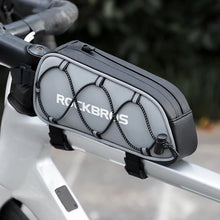 Заредете изображение във визуализатора на галерията – Rockbros 3012010901 bicycle bag for frame 0.9 l - silver
