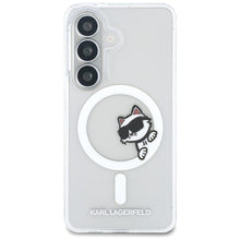 Заредете изображение във визуализатора на галерията – KARL LAGERFELD case for SAMSUNG S26 Plus KLHMS26M6HCPSCT (Magnetic IML Peekaboo Choupette) transparent
