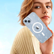 Заредете изображение във визуализатора на галерията – Tech-Protect FlexAir Hybrid MagSafe case for iPhone 13 / 14 - transparent and glitter
