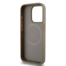 Заредете изображение във визуализатора на галерията – Original Case DKNY hardcase Leather Printed Pattern Metal Logo MagSafe DKHMP15XPSOSPW for Iphone 15 Pro Max brown
