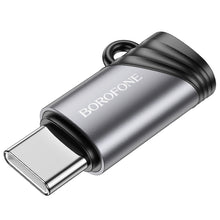 Заредете изображение във визуализатора на галерията – Borofone Adapter BV20 - Lightning female to Type C male - black
