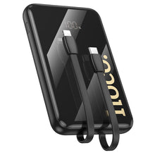 Заредете изображение във визуализатора на галерията – Powerbank Hoco 10000 mAh QC PD 22,5W with built-in cables USB C + Lightning Q37 black
