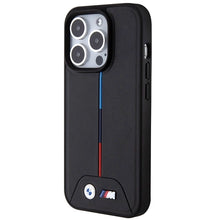 Заредете изображение във визуализатора на галерията – BMW Quilted Tricolor MagSafe case for iPhone 15 Pro - black
