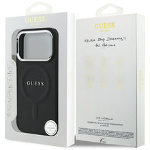 Заредете изображение във визуализатора на галерията – GUESS case for IPHONE 17 Pro compatible with MagSafe GUHMP17LPSAREGSK (PU W/ Classic Logo) black

