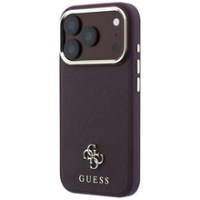 Заредете изображение във визуализатора на галерията – Case for IPHONE 18 Pro/17 Pro compatible with MagSafe (Saffiano Small 4G &amp; Classic Logo) brown
