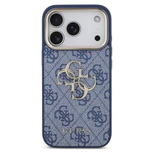 Заредете изображение във визуализатора на галерията – GUESS case for IPHONE 17 Pro GUHCP17L4GMGCBL (PU W/ Big 4G Classic Logo) gold blue
