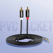 Заредете изображение във визуализатора на галерията – Ugreen AV116 10749 audio mini jack cable 3.5 mm (male) / 2RCA (male) 1m - black
