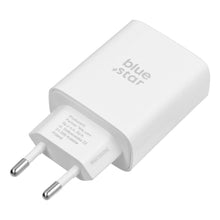 Заредете изображение във визуализатора на галерията – Phone charger Blue Star USB C QC4.0 PD 3A 35W + cable USB C to USB C TFB-TC-25WPD white
