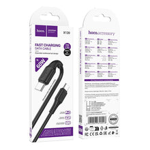 Заредете изображение във визуализатора на галерията – Cable USB C to USB C Hoco 3A 60W 1 m X120 black
