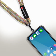 Заредете изображение във визуализатора на галерията – FORCELL F-DESIGN S10X165 crossbody phone lanyard with adjustable length (max 82,5cm in the loop) green pink purple
