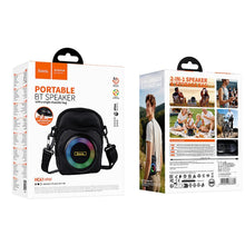 Заредете изображение във визуализатора на галерията – Speaker bluetooth 8W 3h shoulder bag shape 1,5L Hoco HC41 black
