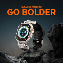 Заредете изображение във визуализатора на галерията – Spigen Durapro Armor PU Strap for Apple Watch 4/5/6/7/8/9/SE/Ultra 1/2 (42 / 44 / 45 / 49 mm) - Black
