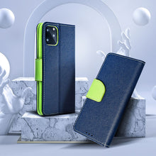 Заредете изображение във визуализатора на галерията – FANCY Book case for IPHONE 17 navy / lime
