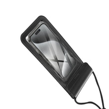 Заредете изображение във визуализатора на галерията – Waterproof case for mobile phone Hoco IP68 240 x 120 x 15 mm HX53 black
