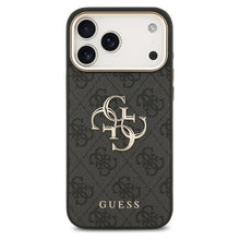 Заредете изображение във визуализатора на галерията – GUESS case for IPHONE 17 Pro Max GUHCP17X4GMGCGR (PU W/ Big 4G Classic Logo) gold black
