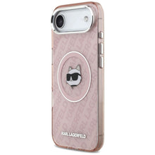 Заредете изображение във визуализатора на галерията – KARL LAGERFELD case for IPHONE 17 Air compatible with MagSafe KLHMP17MHMKBCHOP (IML Choupette Head Logo) pink
