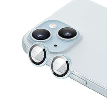 Заредете изображение във визуализатора на галерията – Benks Tempered glass Glass Warrior Lens Protector on camera for Iphone 15/15 Plus (lens 2 pieces) blue
