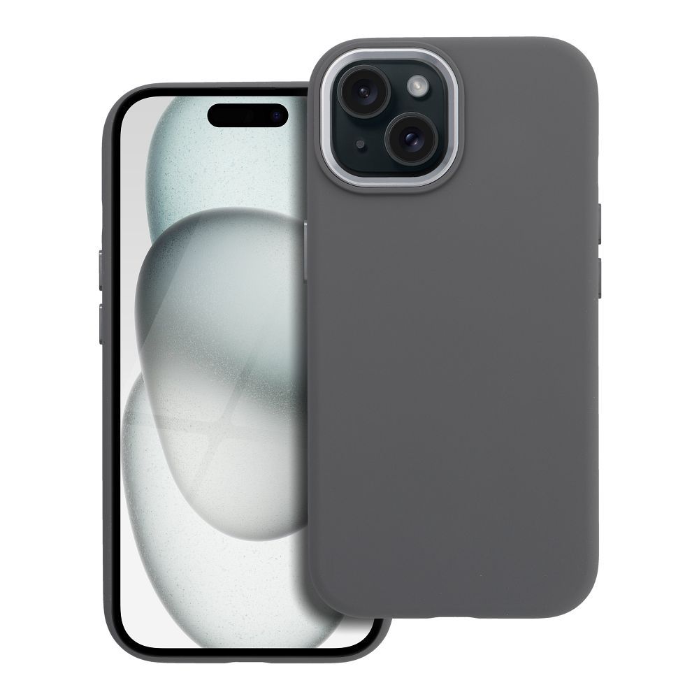 Case for iPhone 15 Forcell F-Protect Frame Premium compatible with Magsafe gray