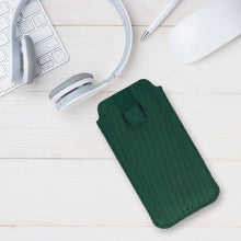 Заредете изображение във визуализатора на галерията – HIT Pouch Case (Size XL) for Iphone 14 Pro Max/13 Pro Max/12 Pro Max/Samsung A54 5G/A53 5G/A52/S21 Plus/S20 FE design 2 dark green
